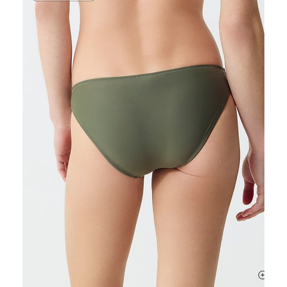 J. Crew Heritage 1989 High Leg Bikini Bottom‎ Size XS Green Cheeky - Picture 3 of 8